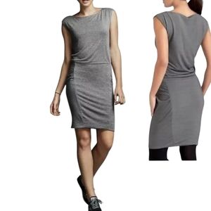 Athleta Westwood Sleeveless Micro-Stripe Above Knee Grey Mini Dress - Sz XS